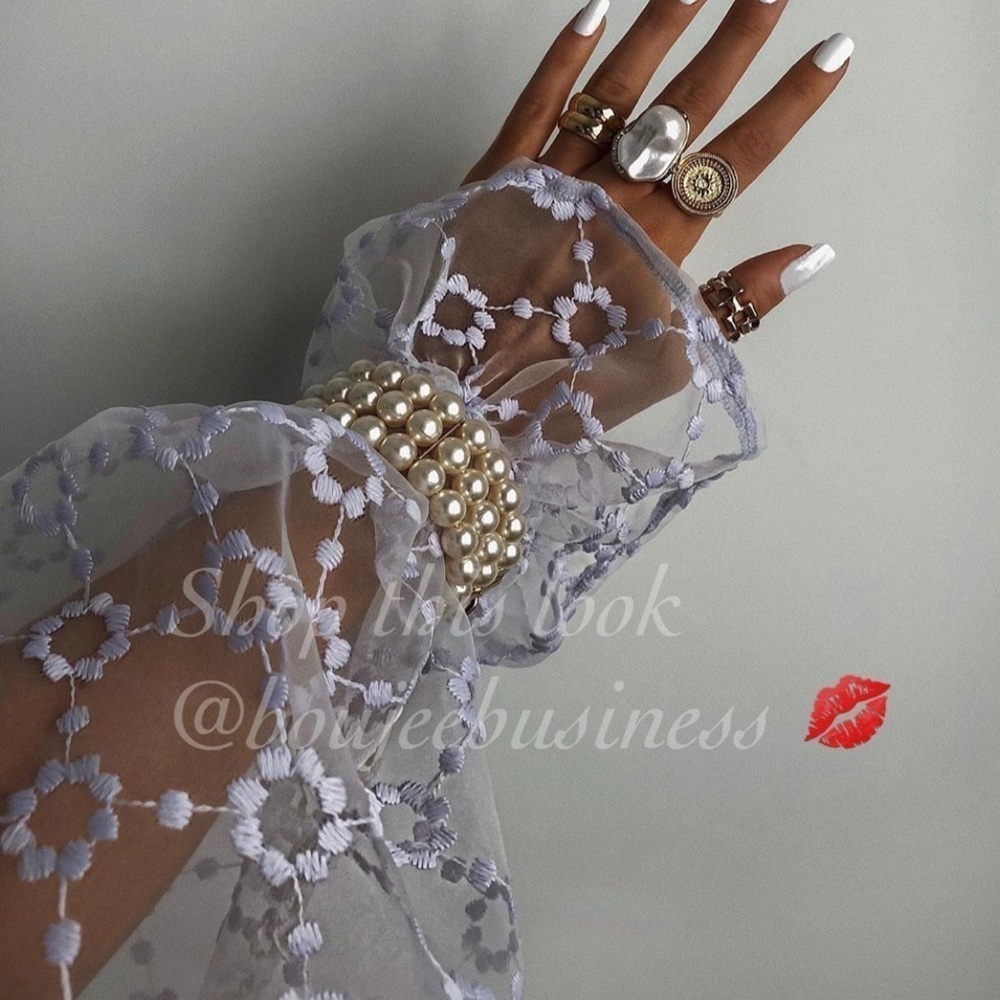 ZARA BNWT Embroidered Semi-Sheer Blouse